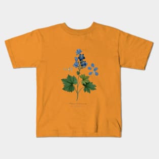 19th Century Flower Illustration by Maxim Gauci Kids T-Shirt